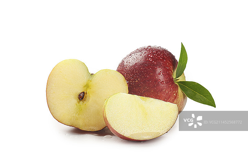 白底上的红露苹果图片素材