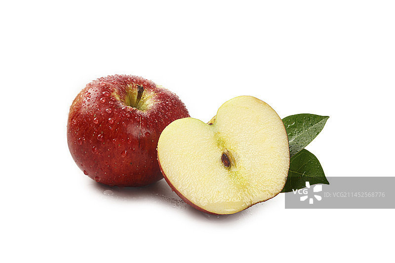 白底上的红露苹果图片素材
