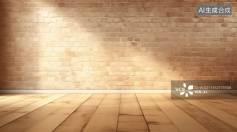【AI数字艺术】砖块的背景与室内的光影图片素材