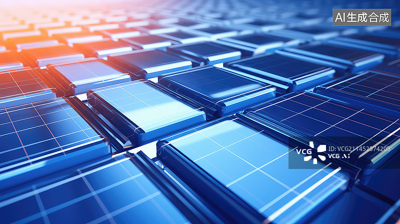 【AI数字艺术】太阳能光伏板图片素材