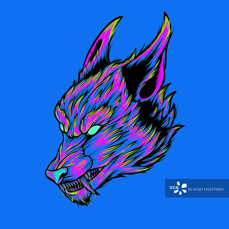 霓虹色狼2图片素材