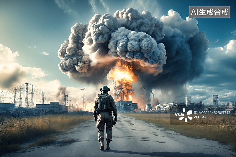 【AI数字艺术】热核战争场景概念图图片素材