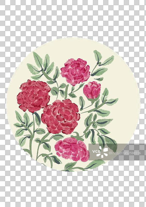 二十四节气古风花卉元素-立夏蔷薇图片素材