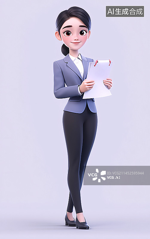 【AI数字艺术】公务员行政人员的3D人物形象图片素材