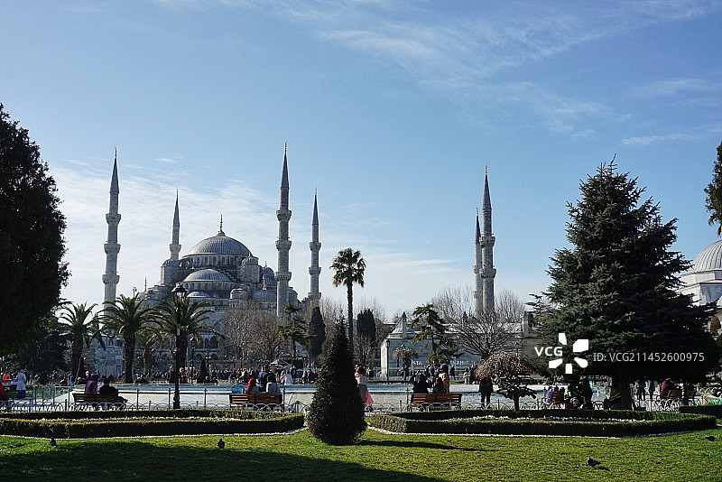 伊斯坦布尔蓝色清真寺 苏丹艾哈迈德清真寺图片素材