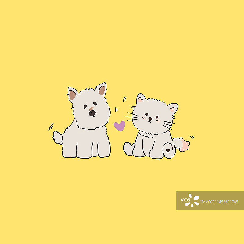 可爱的小狗小猫图片素材