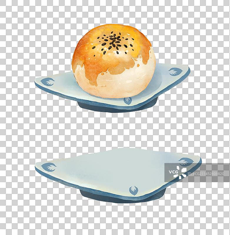 中秋节插画元素蛋黄酥苏式月饼图片素材
