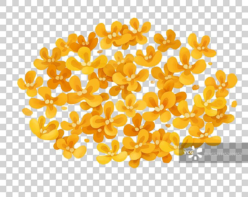 中秋节插画元素桂花树桂花开图片素材