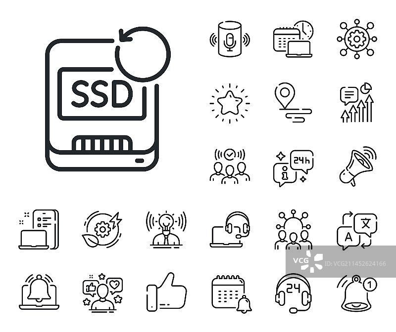 SSD数据恢复线性图标图片素材