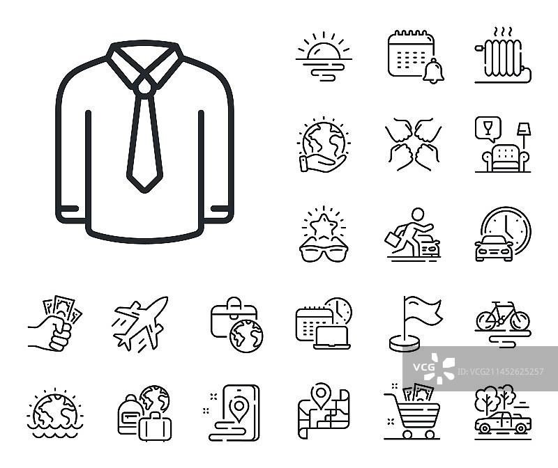 男士衬衫线条图标图片素材