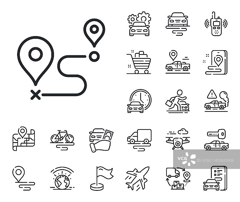 旅行路线线条图标图片素材