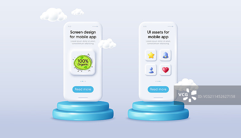 有机食品banner自然生物产品标签手机图片素材