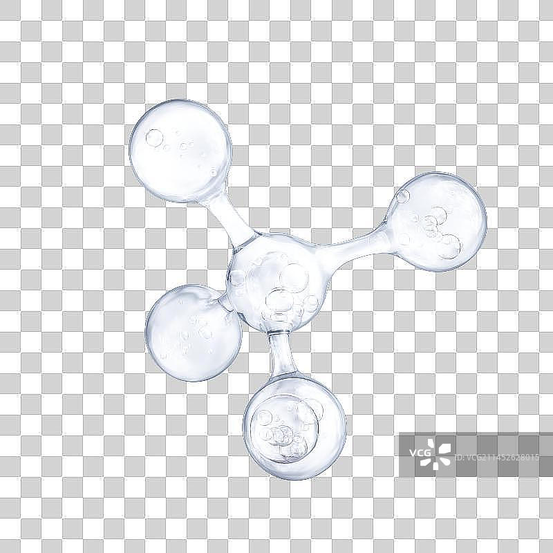 3D渲染的微观生物粒子图片素材