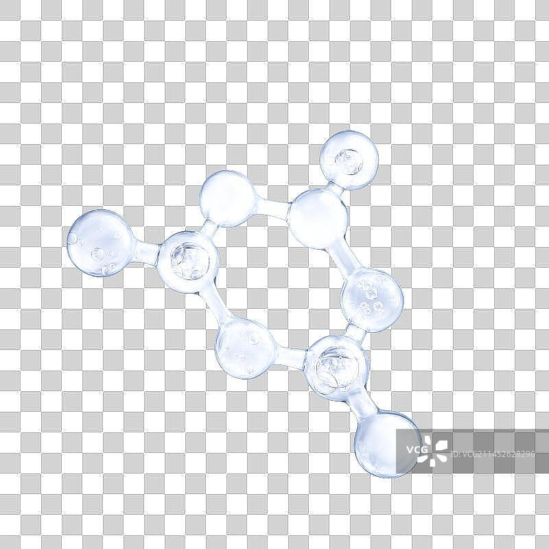 3D渲染的微观生物粒子图片素材
