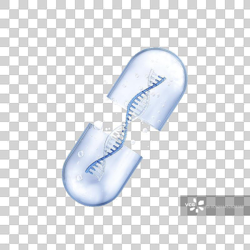 3D渲染的微观生物粒子图片素材