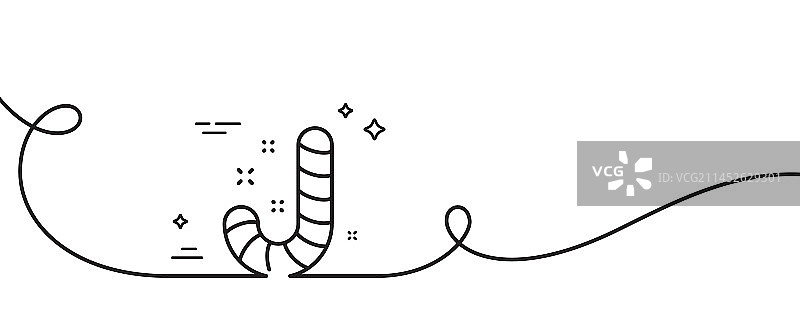 圣诞糖果手杖棒棒糖线性图标图片素材