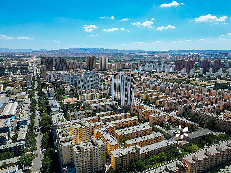 白银市 铜城商厦 金裕观澜 金鱼公园 万盛公园 地标航拍 白银区图片素材