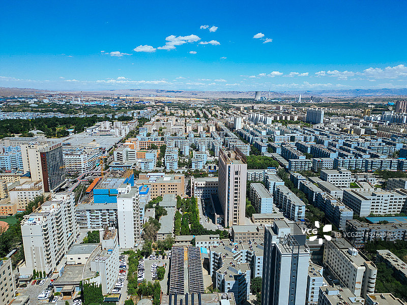 白银市 铜城商厦 金裕观澜 金鱼公园 万盛公园 地标航拍 白银区图片素材