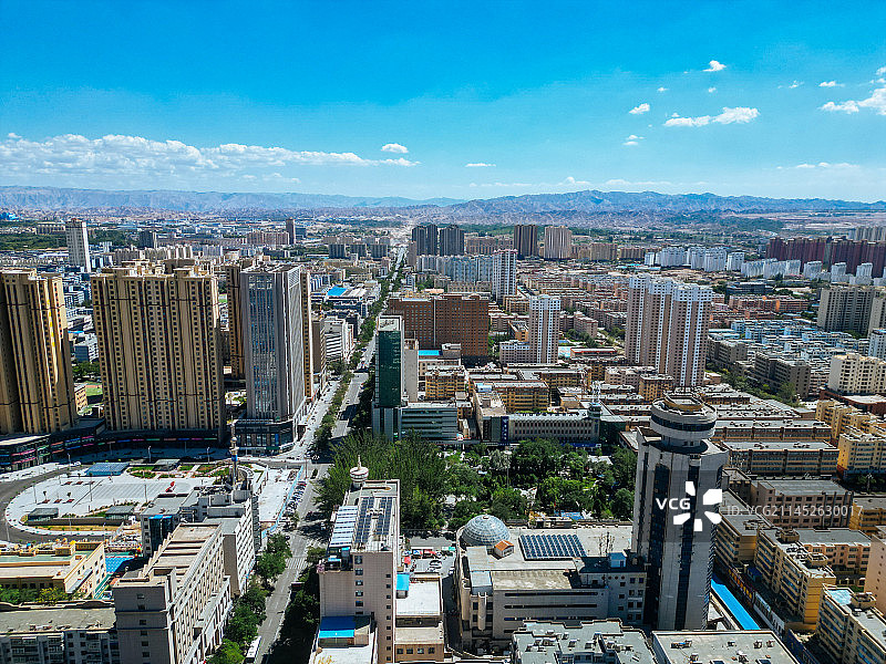 白银市 铜城商厦 金裕观澜 金鱼公园 万盛公园 地标航拍 白银区图片素材