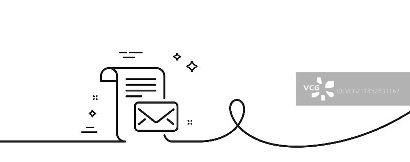 邮件信件线性图标：已读信息往来图片素材