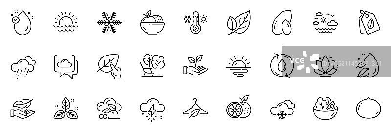 橙色慢时尚和维生素E图标包图片素材