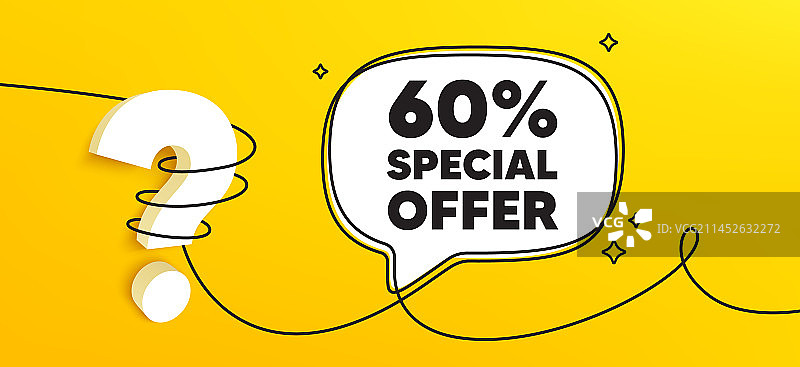 60%折扣优惠促销标志图片素材