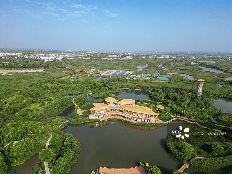 张掖 城市湿地博物馆 边塞竞技体育中心 湿地公园 甘州府城 玉水苑图片素材
