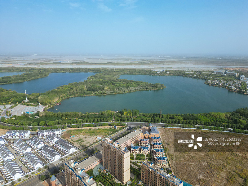 张掖 城市湿地博物馆 边塞竞技体育中心 湿地公园 甘州府城 玉水苑图片素材