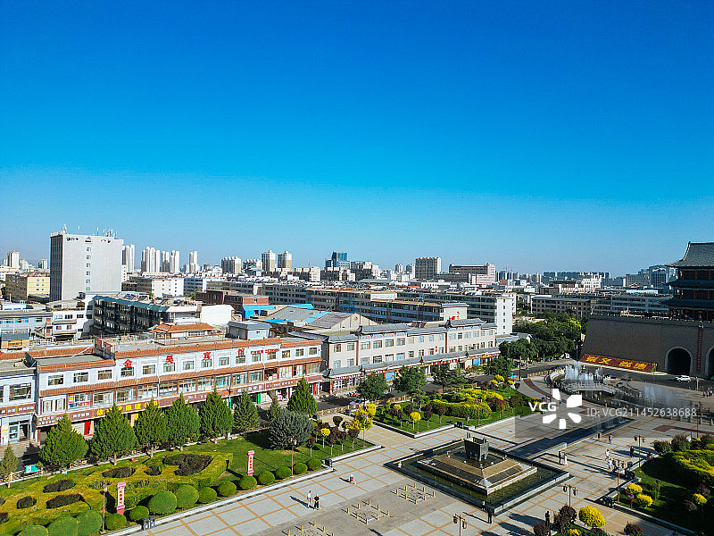 武威 南城门广场 文化广场 凉州区 鸠摩罗什寺图片素材