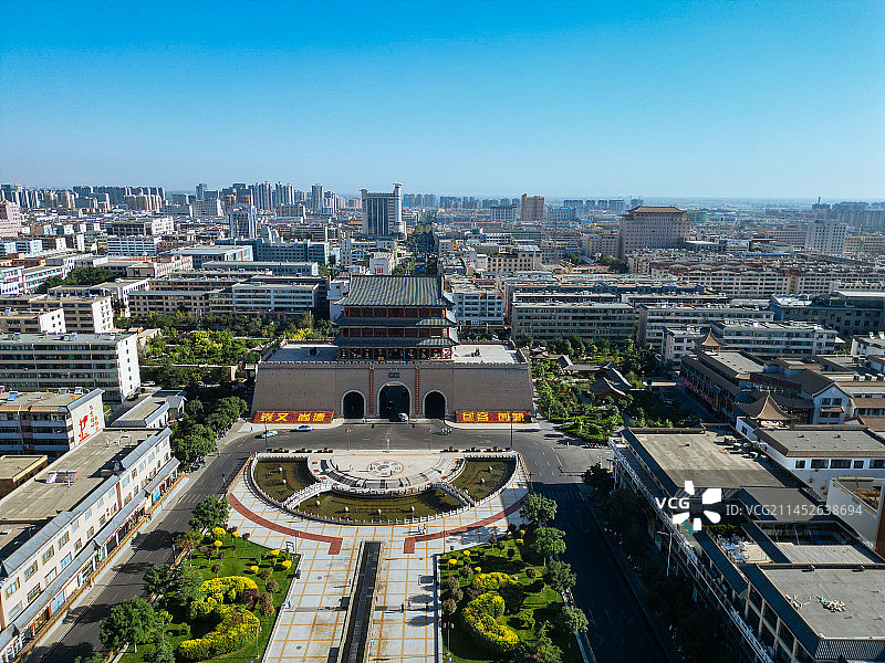武威 南城门广场 文化广场 凉州区 鸠摩罗什寺图片素材