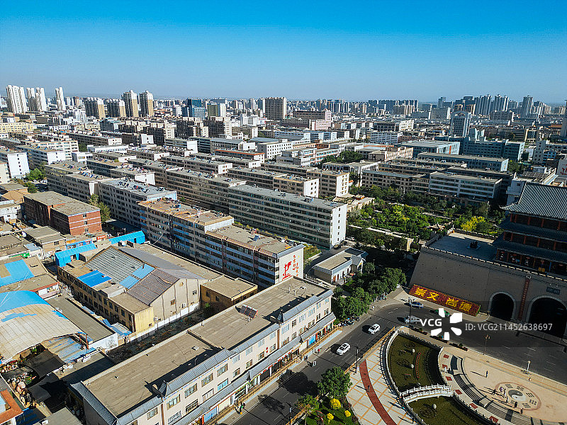 武威 南城门广场 文化广场 凉州区 鸠摩罗什寺图片素材