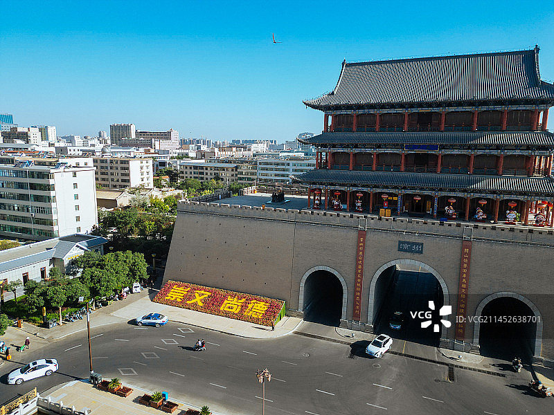 武威 南城门广场 文化广场 凉州区 鸠摩罗什寺图片素材