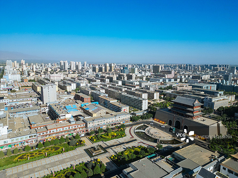 武威 南城门广场 文化广场 凉州区 鸠摩罗什寺图片素材