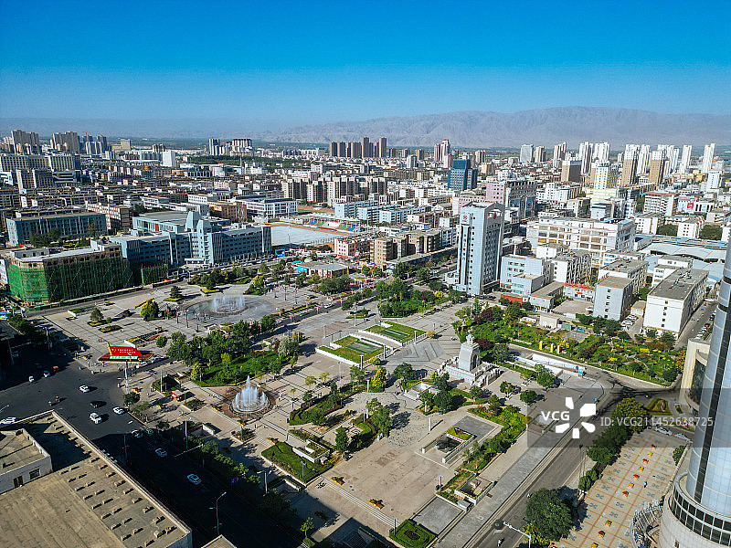 武威 南城门广场 文化广场 凉州区 鸠摩罗什寺图片素材