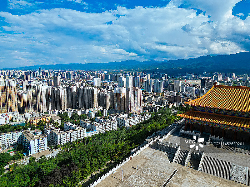 宝鸡 航拍 金台观 金台区 渭河公园 胜利大桥 人民公园 体育馆 金渭大桥 文化艺术中心图片素材