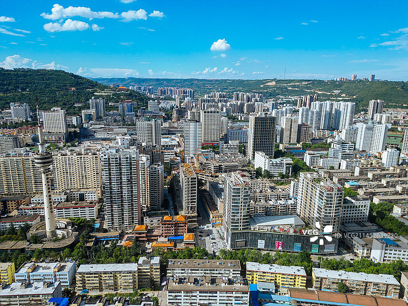 宝鸡 航拍 金台观 金台区 渭河公园 胜利大桥 人民公园 体育馆 金渭大桥 文化艺术中心图片素材