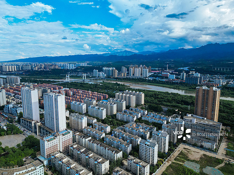 宝鸡 航拍 金台观 金台区 渭河公园 胜利大桥 人民公园 体育馆 金渭大桥 文化艺术中心图片素材