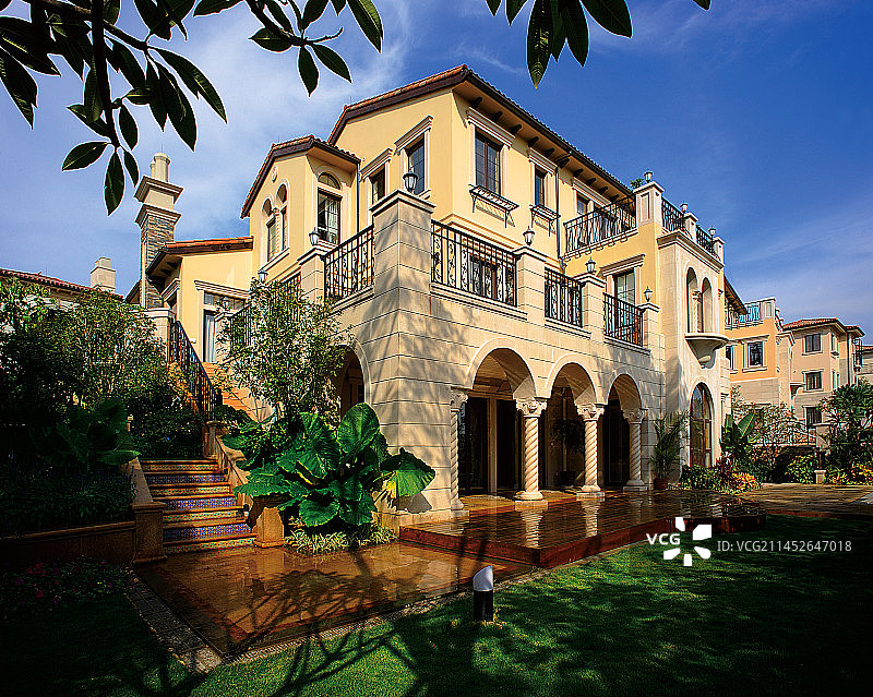 新古典主义风格加入了闽南部分传统元素的美墅图片素材