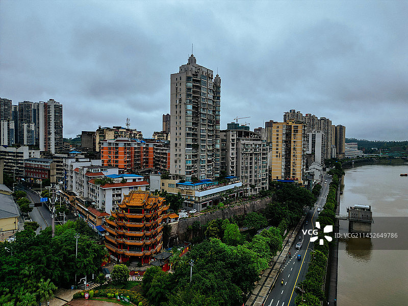 内江 大佛寺 西林大桥 大洲广场 内江外滩 天润大厦 大千园  古西林寺 桐梓大桥图片素材