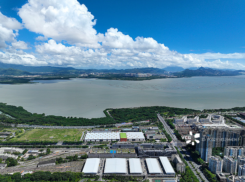 广东省深圳市南山区华侨城创意文化园航拍图片素材