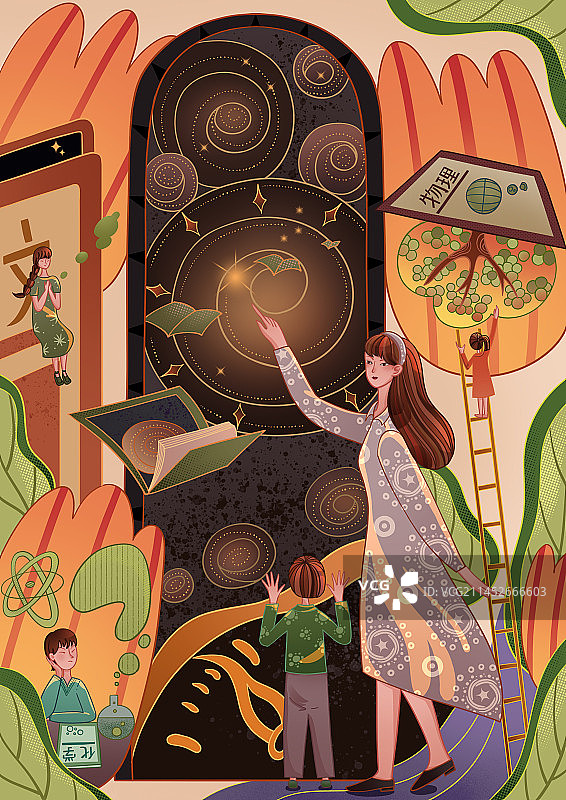 老师是学生知识路上的引导人图片素材