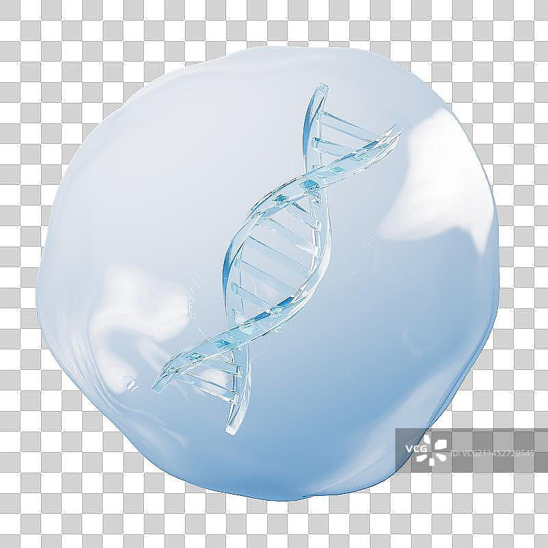 细胞分子与DNA结构3D渲染图片素材