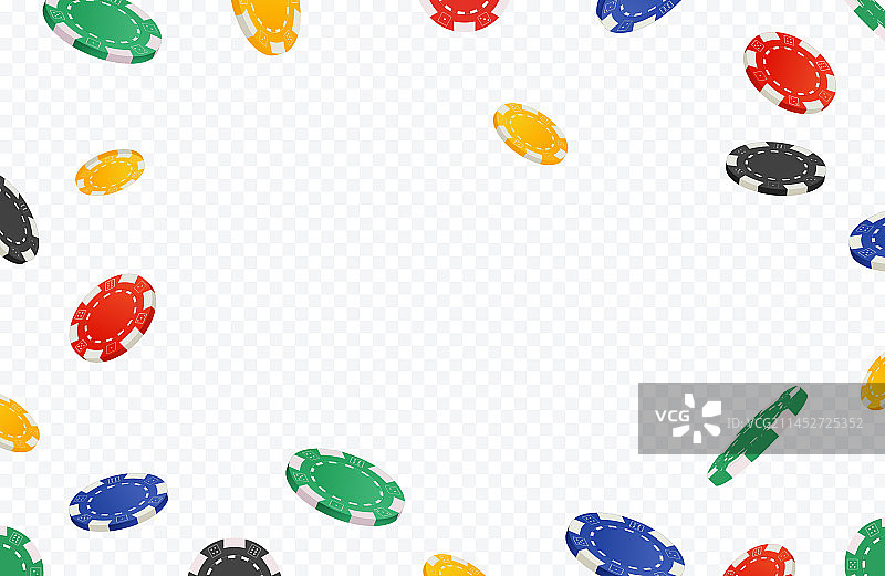 扑克赌场筹码飞牌图片素材