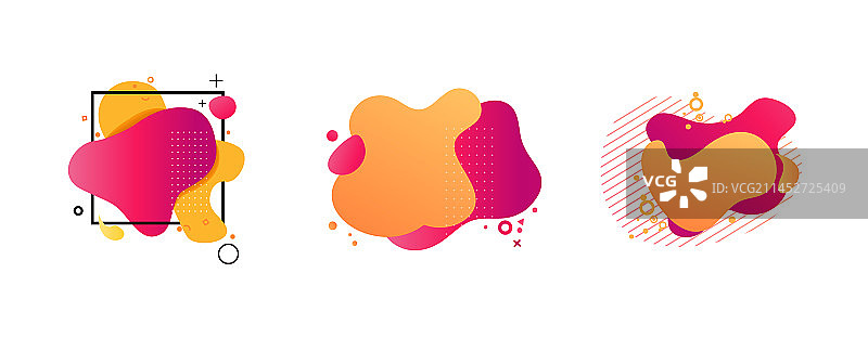 红色和黄色抽象飞溅水滴图片素材