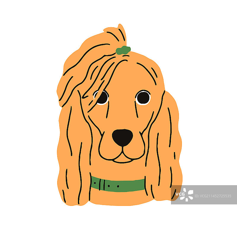 可爱英国可卡犬狗狗头像图片素材