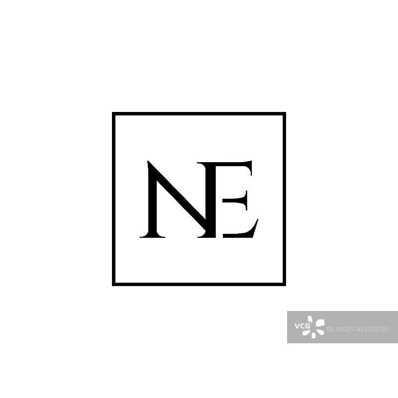 字母NE组合logo设计图片素材