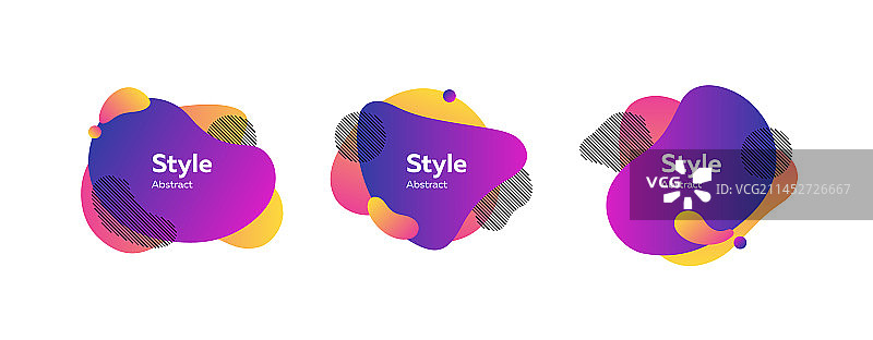 明亮流动的液体元素合集图片素材