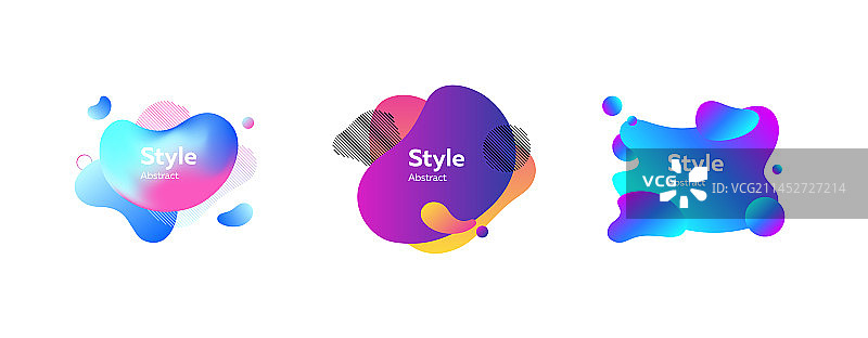 鲜艳抽象几何形状合集图片素材