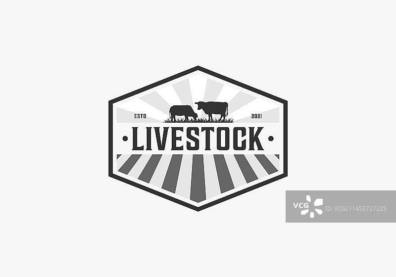 牲畜农场标志设计图片素材