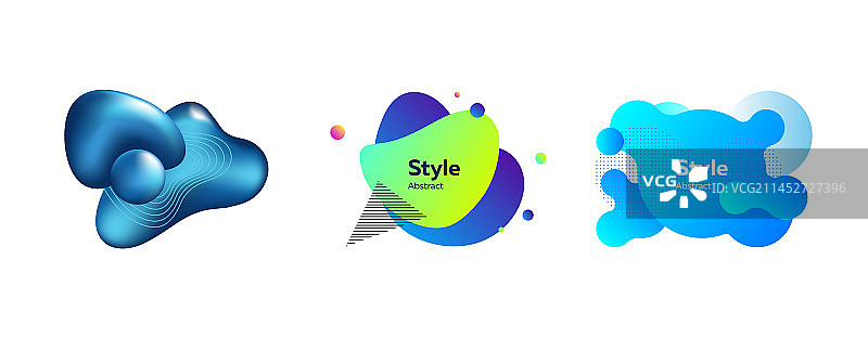 创意彩色流体图形合集图片素材